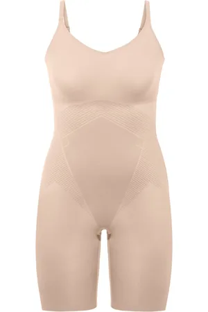 Spanx Thinstincts 2.0 - Closed-Bust Mid-Thigh Bodysuit - Kleur - Maat S