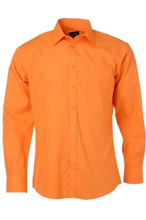 James & Nicholson James and Nicholson Heren Longsleeve Poplin Shirt