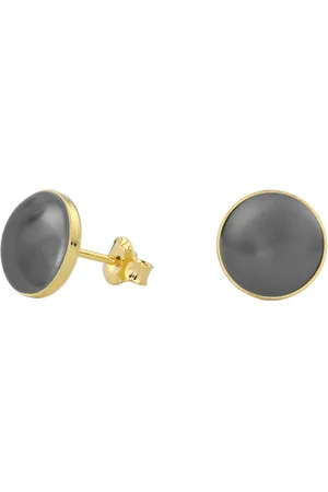 ARLIZI 0990 Pareloorbellen - Dames - Verguld - 10 mm - Grijs