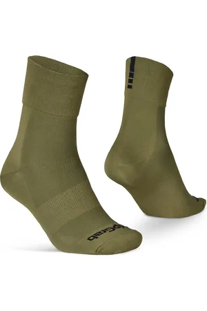 GripGrab Lightweight SL Performance Zomer Fietssokken 1 Paar Coolmax Wielersport Sokken Regular Cut - Olijf Groen - Unisex - Maat S (38-41)