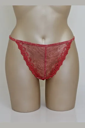 Freya Medusa - Slip - rood afgewerkt met kant - Maat L / 40