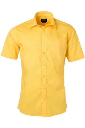 James & Nicholson James and Nicholson Herenshort Poplin Shirt met korte mouwen