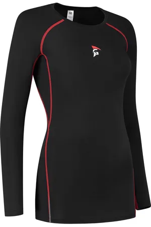 Gladiator Sports Compressie Sportshirt Lange mouwen - Dames - Zwart - Maat XXL