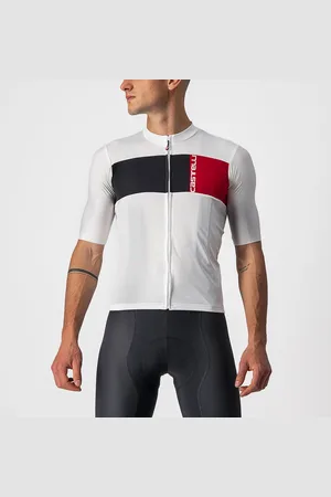 Castelli Fietsshirt Korte Mouwen Heren Zwart - PROLOGO 7 JERSEY IVORY LIGHT BLACK RED-3XL