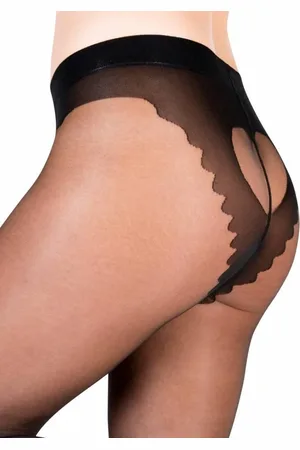 Fiore di Lucia Milano Corazon 20 zwarte panty met hartje