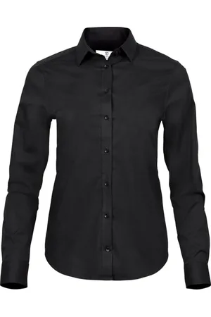 TeeJays Dames/dames Stretch Luxe Lange Mouwen Popeline Shirt