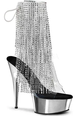 Pleaser DELIGHT-1017RSF Plateau Laarzen - US 10 - 40 Shoes - Zilverkleurig