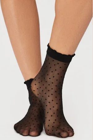 Gabriella 2 pack pantysokjes Puntina 20DEN met stippen, One size