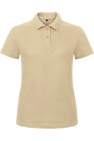 B and C Dames Polo ID.001 Zandkleurig merk maat M