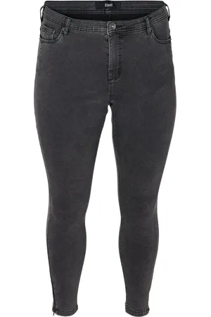 Zizzi Cropped Amy jeans met rits