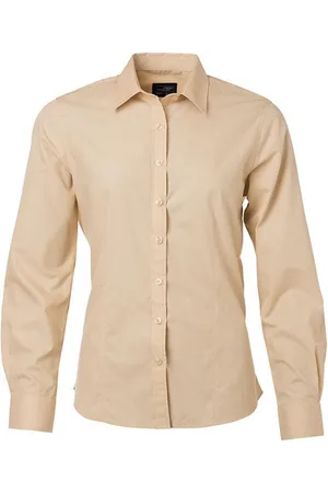 James & Nicholson James and Nicholson Dames/dames Poplin-shirt met lange mouwen