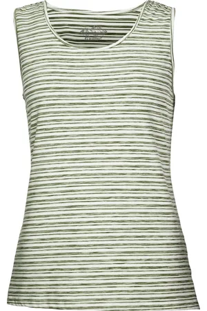 Killtec Dames top - singlet dames - olijf streep mouwloos - 39122 - maat 40