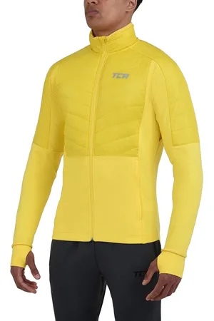 TCA Mannen Excel Hardloper All-Season Lichtgewicht Waterafstotend Opvouwbaar Hardloopjack - Geel, L