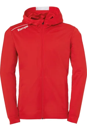 Kempa Player Hood Jacket Rood-Wit Maat 2XL