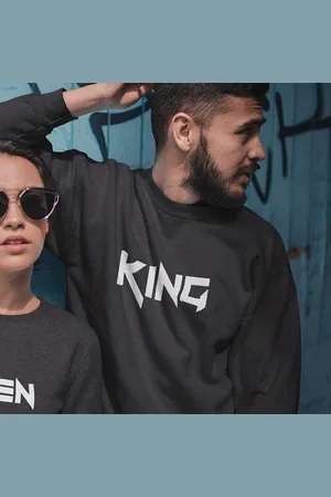 B and C King / Queen Tuff Trui (King - Maat 4XL) | Koppel Cadeau | Valentijn Cadeautje voor hem & haar