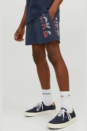 JACK & JONES Junior Zwemshorts Jongens SPICELOGO Navy - Maat 116 - Zwembroek