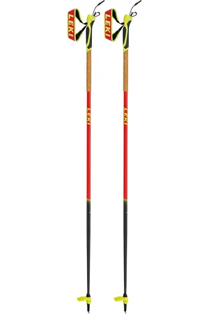 Leki Mezza Speed - Naturcarbon-leuchtrot-neongelb - Maat Unisex_110CM