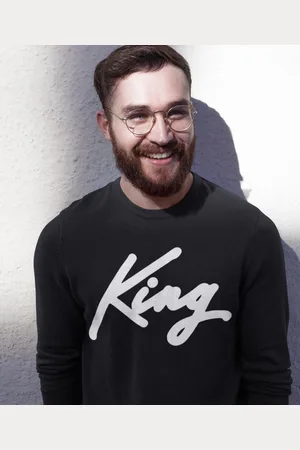 B and C King / Queen Trui Premium Black (King - Maat 4XL) | Koppel Cadeau | Valentijn Cadeautje voor hem & haar