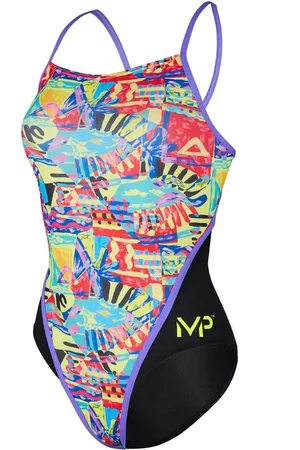 Michael Phelps Riviera RB - Badpak - Dames - 30 - Multicolor/Zwart