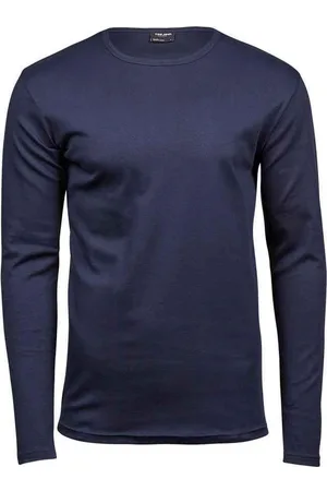TeeJays Tee Jays Heren-T-shirt met lange mouwen in Interlock