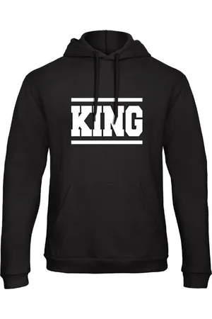 B and C King / Queen Hoodie Lines (King - Maat 4XL) | Koppel Cadeau | Valentijn Cadeautje voor hem & haar