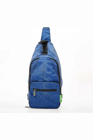 eco Crossbody Bag - I06NY - Navy - Disrubted Cubes