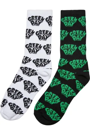 Merchcode Green Day - Green Day 2-Pack Sokken - 47/50 - /Wit