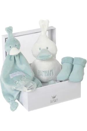 BAMBAM Cadeaudoos Eend, bijtring ster, sokjes - groen - Baby cadeau