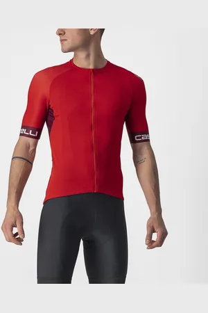 Castelli Fietsshirt Korte Mouwen Heren Bordeaux - ENTRATA VI JERSEY RED BORDEAUX IVORY-XL