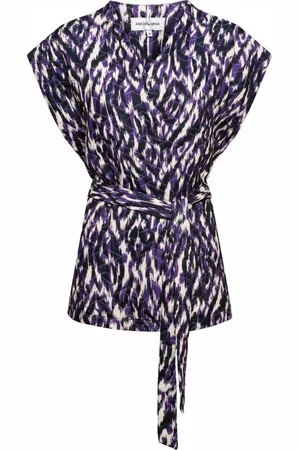&Co Woman SAHARA RANDOM IKAT PU-Purple (Multi) - XXL