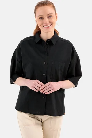 Camel Active Blouse met halve mouwen in boxy stijl - Maat womenswear-XS