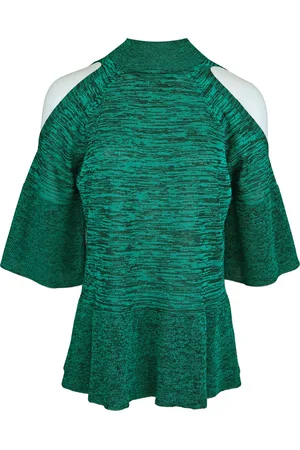 By Malene Birger ??? groene trui open schouders ??? maat XS