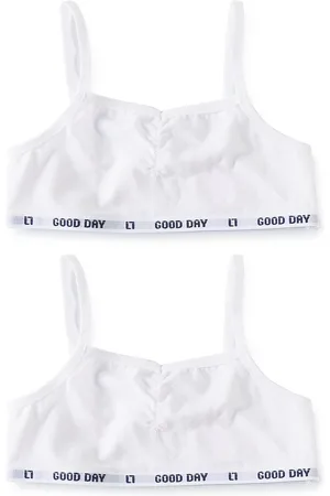 Little Label Meisjes bralette - 2 Stuks - Maat 122-128 - - Zachte BIO Katoen