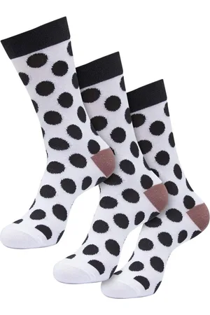 Urban classics Basic Polka Dot 3-Pack Sokken - 39/42 - /Zwart
