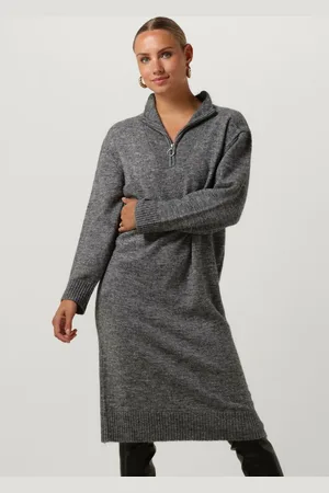 Object Object Objminna L/s Zip Knit Dress Noos Jurken Dames - Rok - Jurk - - Maat S