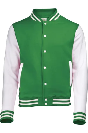 AWDis Varsity jacket, Kelly Green/White, Maat L