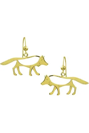 AuBor Oorbellen, hang, Gouden wolf