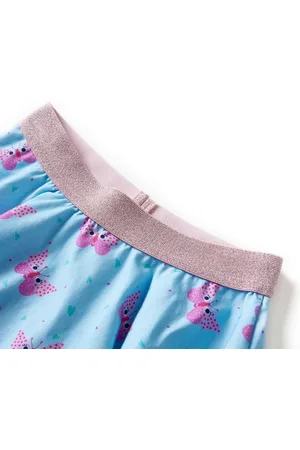 vidaXL Kinderrokje-vlinderprint-128-blauw