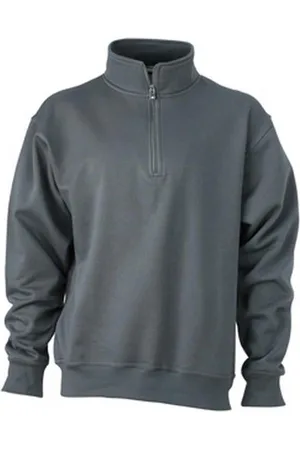 James & Nicholson James and Nicholson Uniseks werkkleding Half Ritssweatshirt