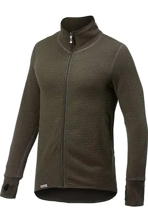 Woolpower Merino Mid Layer Full Zip Jacket 400 - Pine Green