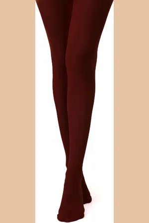 Giulia Panty - Samba 40 - Opaque - Microvezel - 3D - Extreem zacht - Dikke Panty - 40 Den - Medium - (Bordeaux rood)
