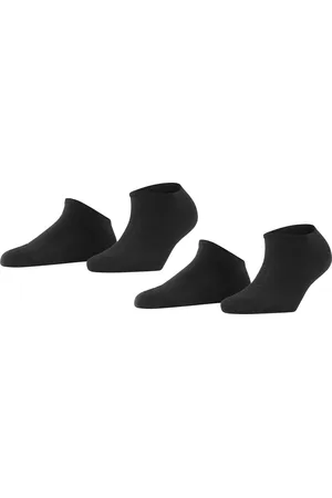 ESPRIT Uni 2-Pack duurzaam organisch katoen multipack sneakersokken dames zwart - Maat 35-38
