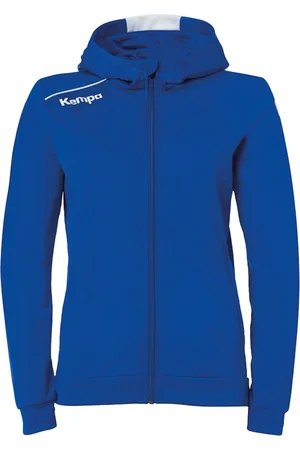 Kempa Player Hood Jacket Dames Royal-Wit Maat XS