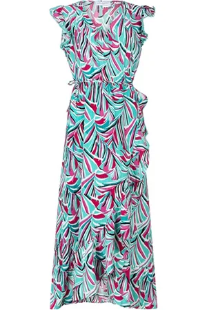 lofty manner Jurk Dress Ariah Pd24 777 Palm Leaves Print Dames Maat - L