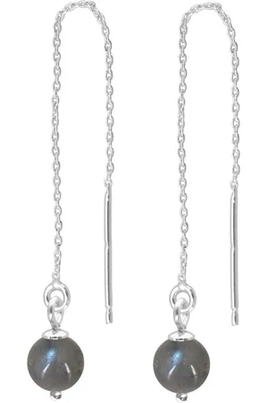 ARLIZI 2277 Doortrekoorbellen labradoriet - sterling - 4 cm