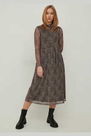 NA-KD Recycled Ls Mesh Dress Jurken Dames - Rok - Jurk - - Maat 34