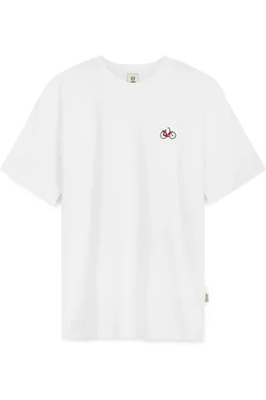 A-dam Bike - T-shirt - Heren - Volwassenen - Vegan - Korte Mouwen - T-shirts - Katoen - Wit - L