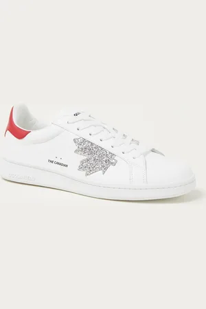 Dsquared2 Boxer sneaker van kalfsleer - met glitter detail - Maat 41