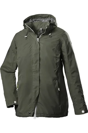 Killtec Dames zomerjas STOY - functionele zomerjas dames - olijfgroen - 39624 - maat 46