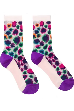 Paul Smith Dames leopard sokken maat one size
